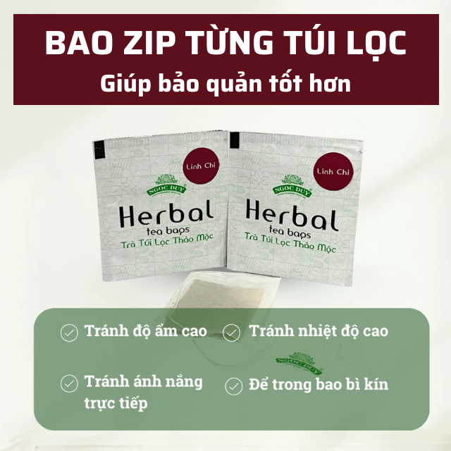Bảo quản Trà Linh Chi túi lọc