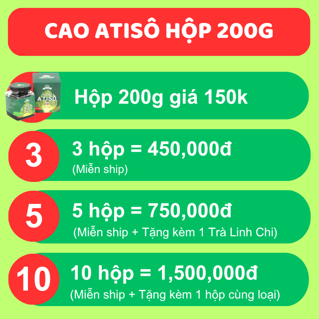 Giá Cao Atiso Đà Lạt 200g Giá Cao Atiso Đà Lạt 200g
