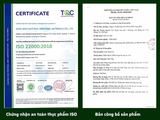 ATTP Cao Cà Gai Leo