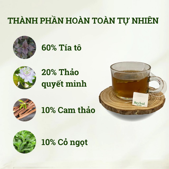 Thành phần Trà Tía Tô