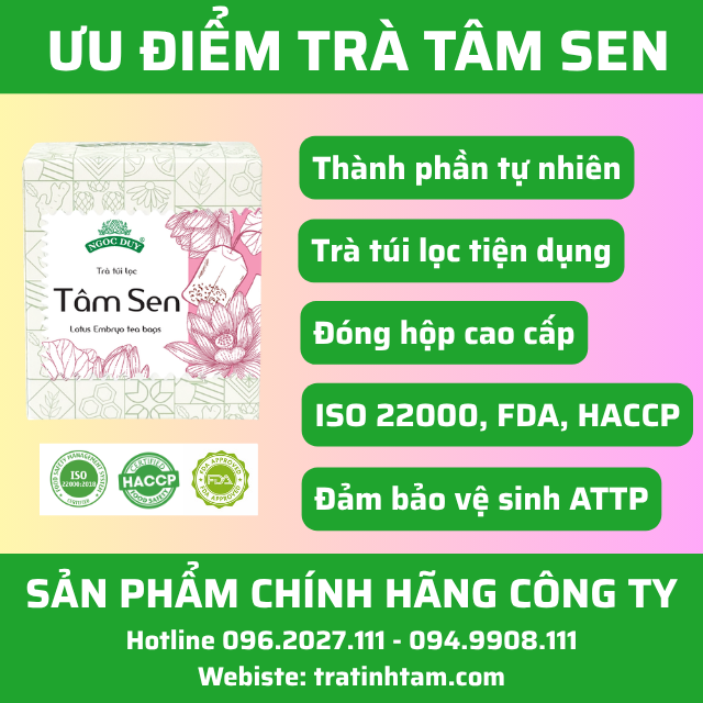 Ưu điểm Trà Tâm Sen túi lọc