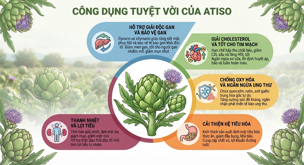 Công dụng của Atiso