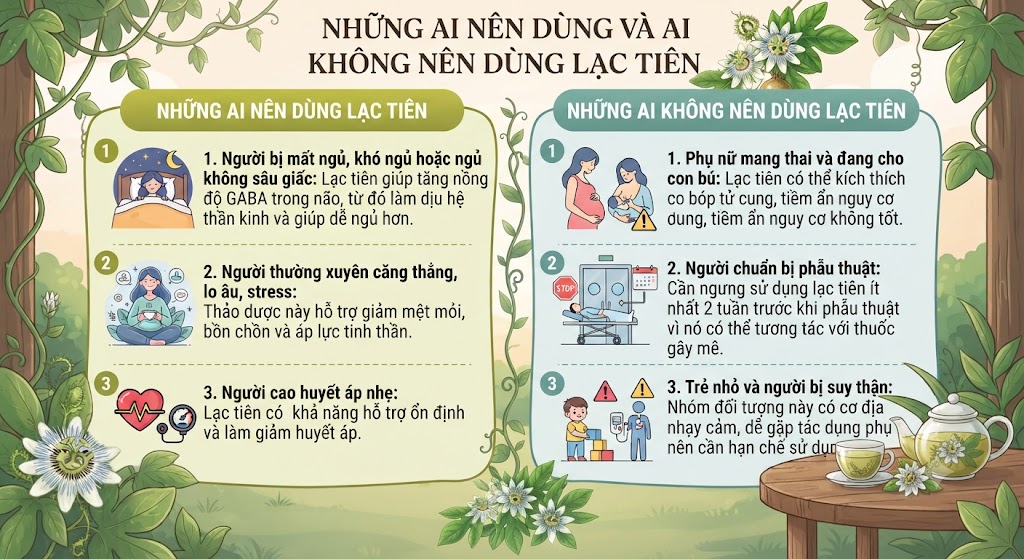 Những ai nên dùng lạc tiên và những ai không nên dùng lạc tiên