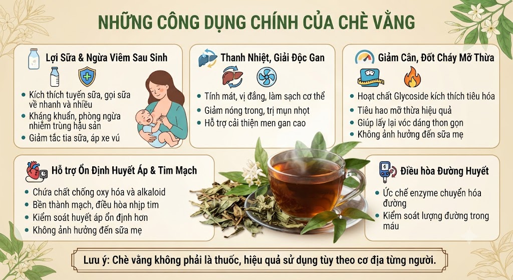 Những công dụng của chè vằng