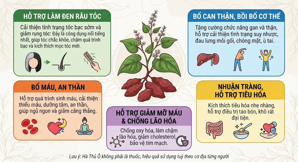 Những công dụng của Hà Thủ Ô